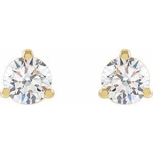 14K Yellow 1/6 CTW Lab-Grown Diamond Stud Earrings