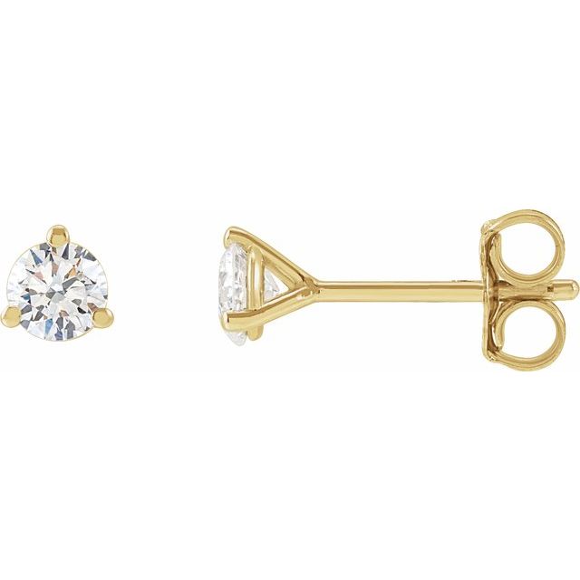 14K Yellow 1/6 CTW Lab-Grown Diamond Stud Earrings
