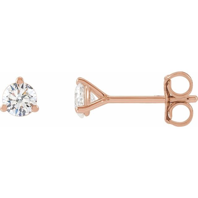 14K Rose 1/6 CTW Lab-Grown Diamond Stud Earrings