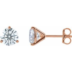 14K Rose 2 CTW Lab-Grown Diamond Stud Earrings