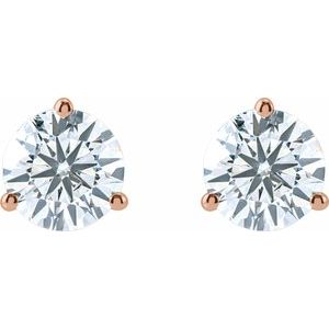 14K Rose 3 CTW Lab-Grown Diamond Stud Earrings