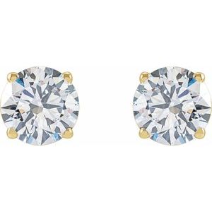 14K Yellow 2 CTW Lab-Grown Diamond Stud Earrings