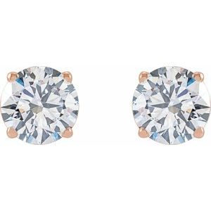 14K Rose 2 CTW Lab-Grown Diamond Stud Earrings