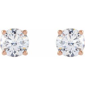 14K Rose 1 1/4 CTW Lab-Grown Diamond Stud Earrings