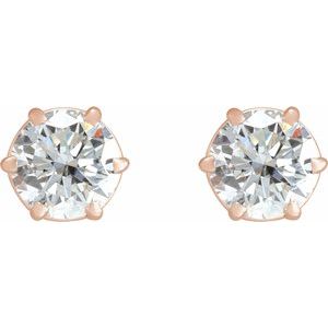 14K Rose 1 1/2 CTW Lab-Grown Diamond Earrings