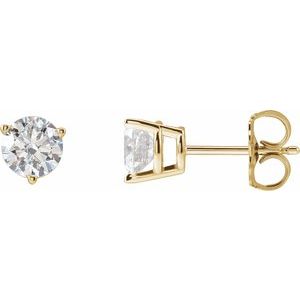 14K Yellow 1 CTW Lab-Grown Diamond Earrings