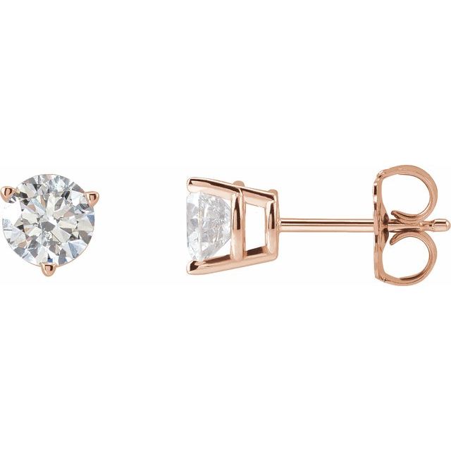 14K Rose 1 CTW Lab-Grown Diamond Earrings