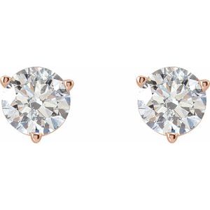 14K Rose 1 CTW Lab-Grown Diamond Earrings