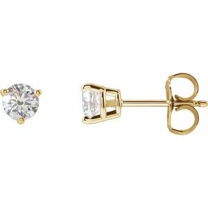 14K Yellow 1/2 CTW Lab-Grown Diamond Earrings