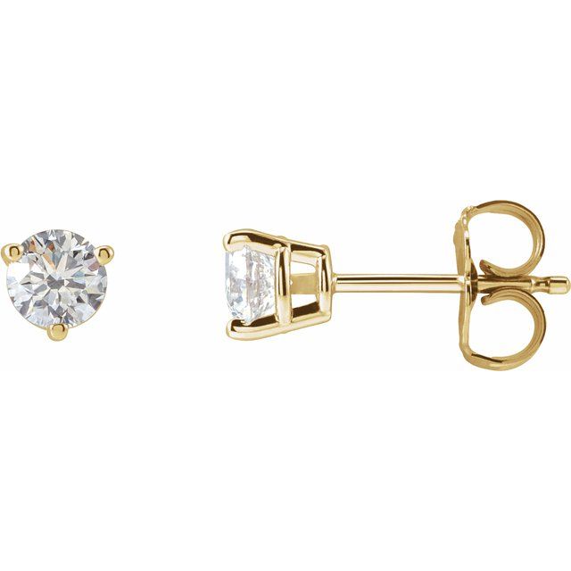14K Yellow 1/2 CTW Lab-Grown Diamond Earrings