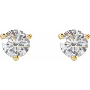 14K Yellow 1/2 CTW Lab-Grown Diamond Earrings