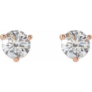 14K Rose 1/2 CTW Lab-Grown Diamond Earrings