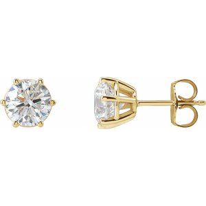 14K Yellow 2 CTW Lab-Grown Diamond Earrings