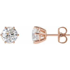 14K Rose 2 CTW Lab-Grown Diamond Earrings