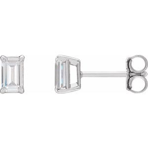 14K White 3/4 CTW Lab-Grown Diamond Earrings