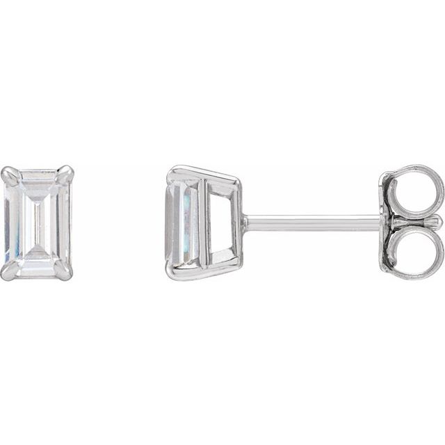 14K White 1 1/2 CTW  Lab-Grown Diamond Earrings