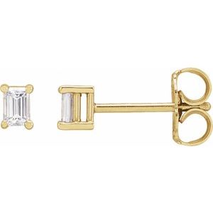 14K Yellow .07 CTW Lab-Grown Diamond Stud Earrings