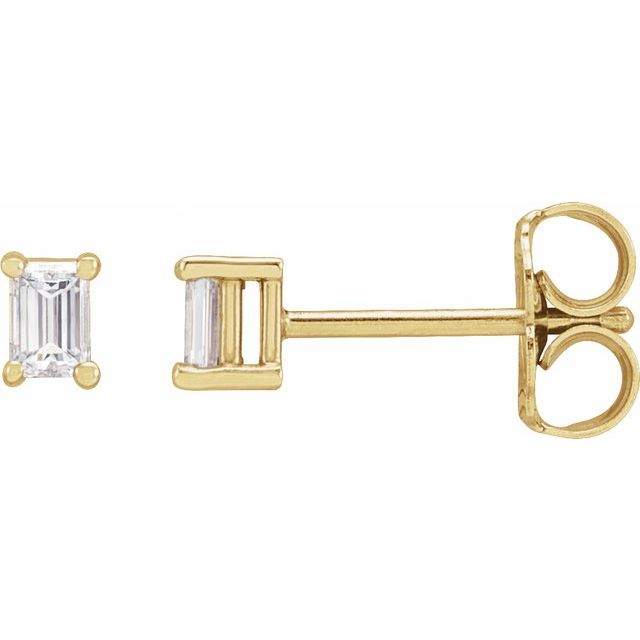 14K Yellow .07 CTW Lab-Grown Diamond Stud Earrings