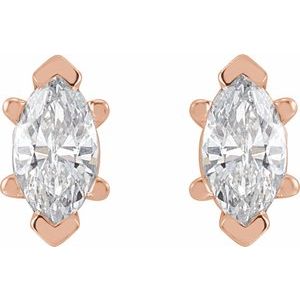 14K Rose 3/8 CTW Lab-Grown Diamond Earrings