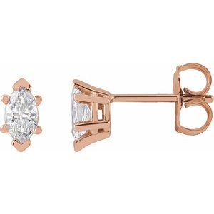 14K Rose 3/8 CTW Lab-Grown Diamond Earrings