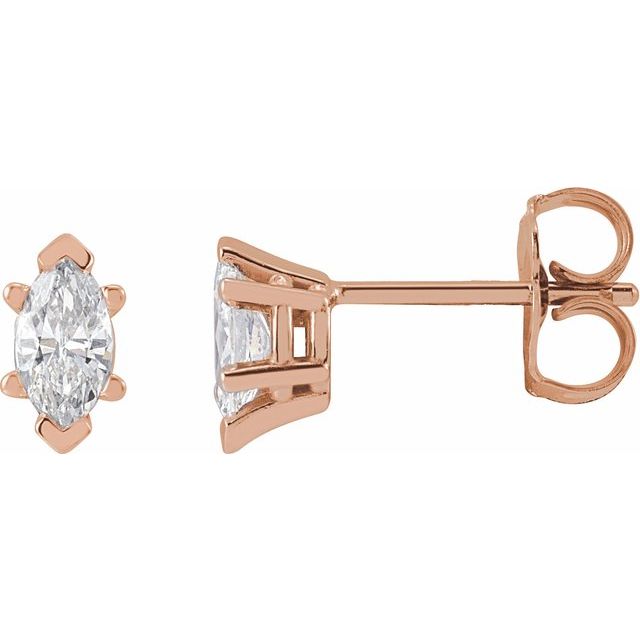 14K Rose 3/8 CTW Lab-Grown Diamond Earrings