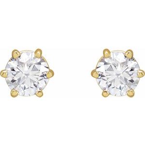 14K Yellow 3/4 CTW Lab-Grown Diamond Earrings