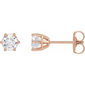 14K Rose 3/4 CTW Lab-Grown Diamond Earrings