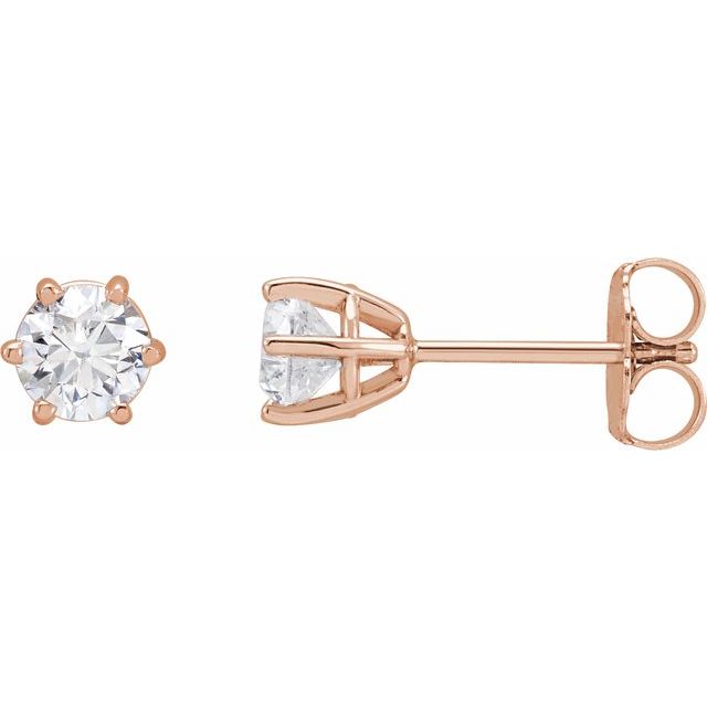 14K Rose 3/4 CTW Lab-Grown Diamond Earrings