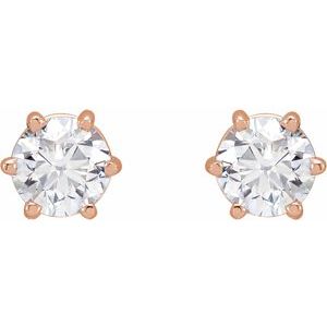 14K Rose 3/4 CTW Lab-Grown Diamond Earrings
