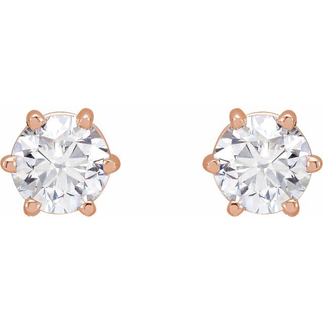 14K Rose 3/4 CTW Lab-Grown Diamond Earrings