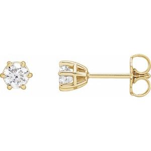 14K Yellow 1/2 CTW Lab-Grown Diamond Earrings
