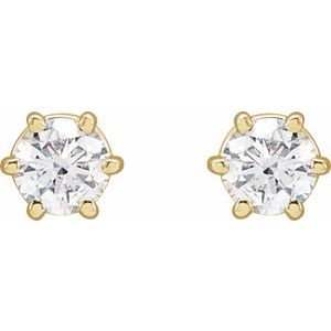 14K Yellow 1/2 CTW Lab-Grown Diamond Earrings