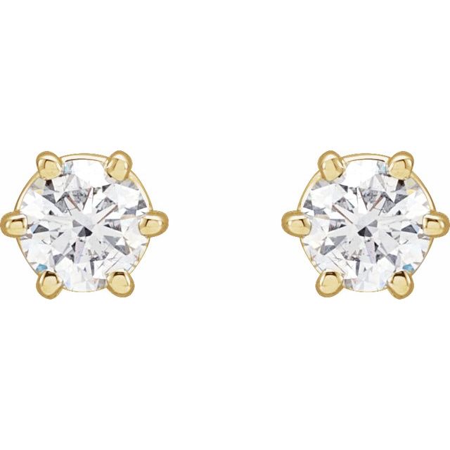 14K Yellow 1/2 CTW Lab-Grown Diamond Earrings