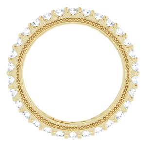 14K Yellow 9/10 CTW Lab-Grown Diamond Eternity Band Size 5.5