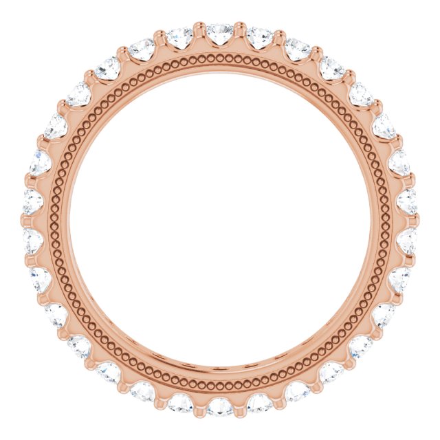 14K Rose 9/10 CTW Lab-Grown Diamond Eternity Band Size 5.5