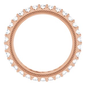 14K Rose 9/10 CTW Lab-Grown Diamond Eternity Band Size 5.5