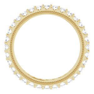 14K Yellow 1 CTW Lab-Grown Diamond Eternity Band Size 8