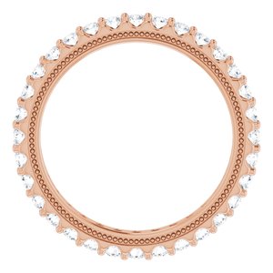 14K Rose 1 CTW Lab-Grown Diamond Eternity Band Size 8
