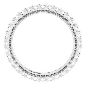14K White 1 CTW Lab-Grown Diamond Eternity Band Size 8