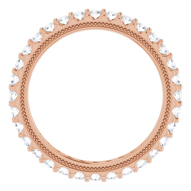 14K Rose 1 CTW Lab-Grown Diamond Eternity Band Size 8