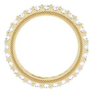 14K Yellow 7/8 CTW Lab-Grown Diamond Eternity Band Size 4.5