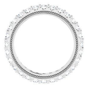 14K White 7/8 CTW Lab-Grown Diamond Eternity Band Size 4.5