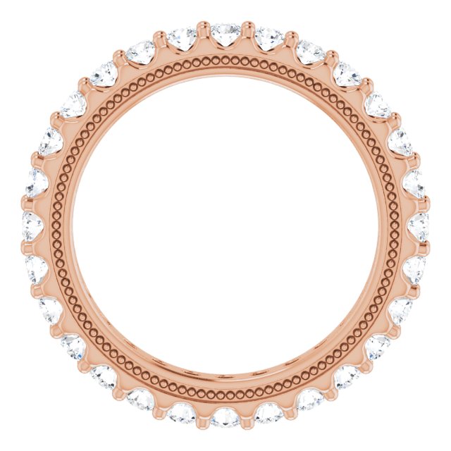 14K Rose 7/8 CTW Lab-Grown Diamond Eternity Band Size 4.5