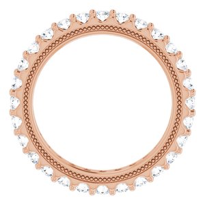 14K Rose 7/8 CTW Lab-Grown Diamond Eternity Band Size 4.5