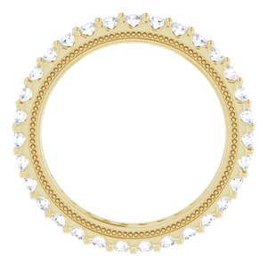 14K Yellow 9/10 CTW Lab-Grown Diamond Eternity Band Size 6.5