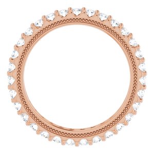 14K Rose 9/10 CTW Lab-Grown Diamond Eternity Band Size 6.5