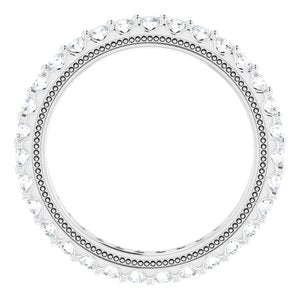 Platinum 9/10 CTW Lab-Grown Diamond Eternity Band Size 6.5