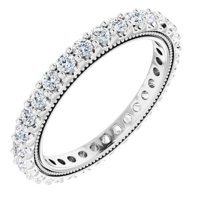 Platinum 9/10 CTW Lab-Grown Diamond Eternity Band Size 6.5