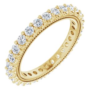 14K Yellow 7/8 CTW Lab-Grown Diamond Eternity Band Size 4.5