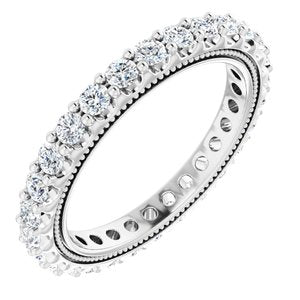 Platinum 7/8 CTW Lab-Grown Diamond Eternity Band Size 4.5